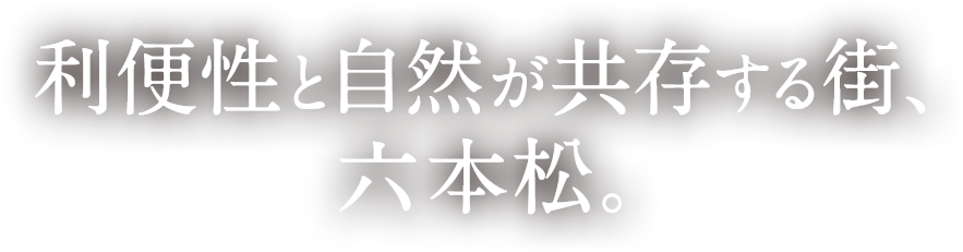利便性と自然が共存する街、六本松。